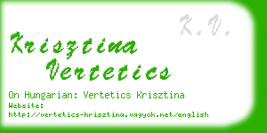 krisztina vertetics business card